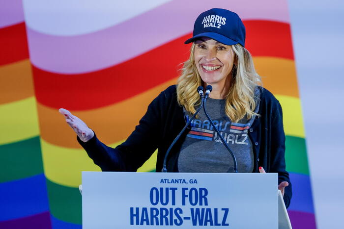 Usa 2024, Julia Roberts: 'Tradite i mariti nell'urna'