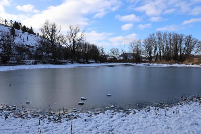 Al parco di Colfiorito una palude di neve e ghiaccio