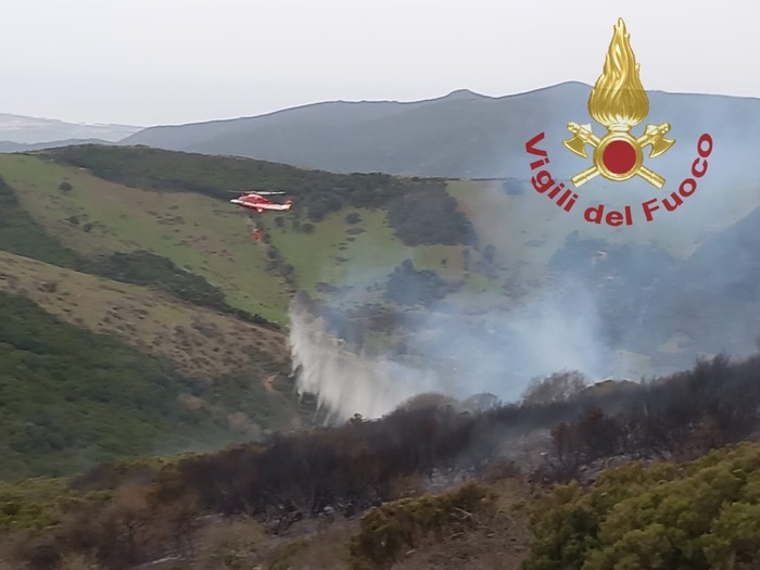Vasto incendio nel parco eolico tra Aggius e Bortigiadas – Notizie