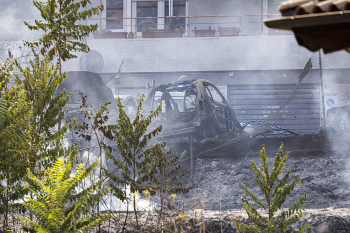 Huge brushwood fire in Rome, 4 rescuers injured