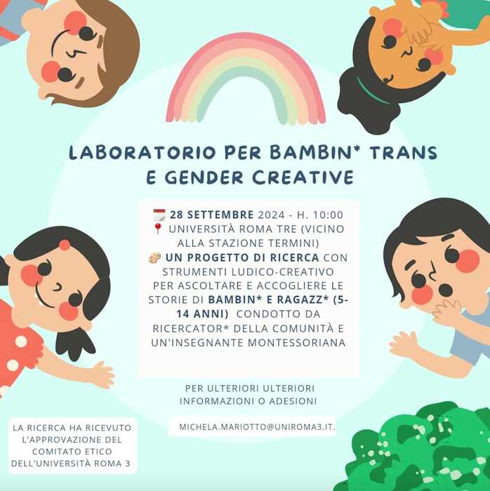 Un laboratorio per giovanissimi transgender all’Università Roma Tre, è polemica – Educare alla parità – Ansa.it