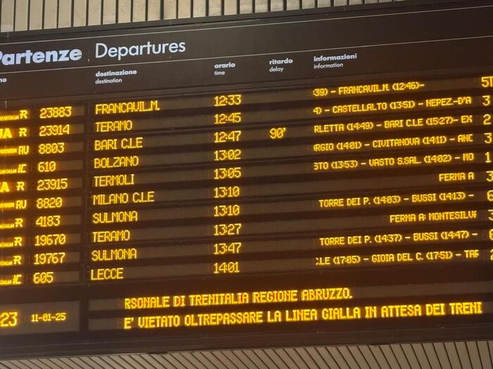 Stamani nuovo guasto su AV Roma-Napoli, ora treni regolari