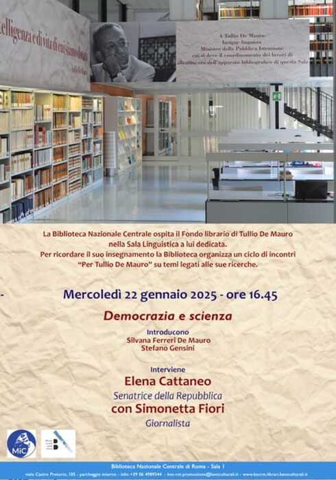 La Biblioteca Nazionale di Roma omaggia Tullio De Mauro