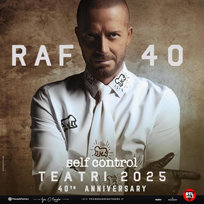 Raf in tour nei teatri per i 40 anni di Self Control