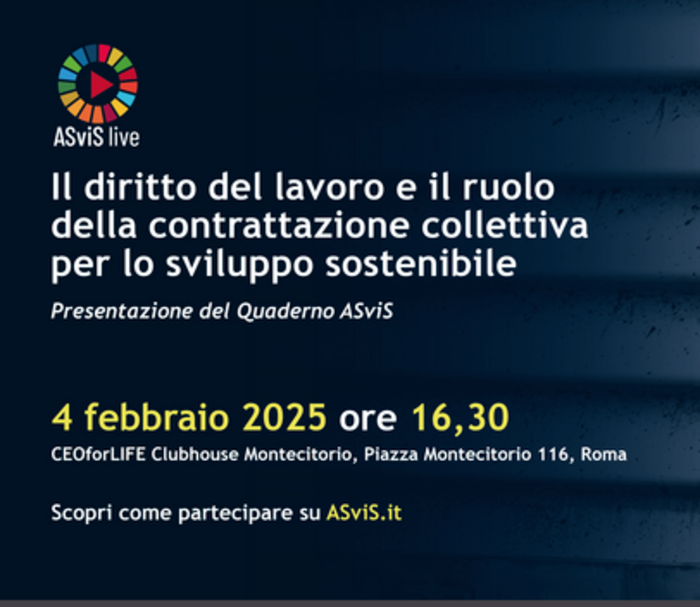 Asvis,"Il diritto del lavoro e il ruolo della contrattazione collettiva per lo sviluppo sostenibile"