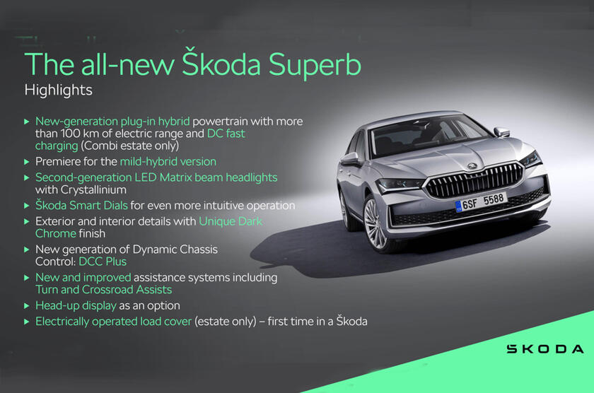 Nuova �koda Superb, un concreto sguardo verso il futuro © ANSA/Skoda