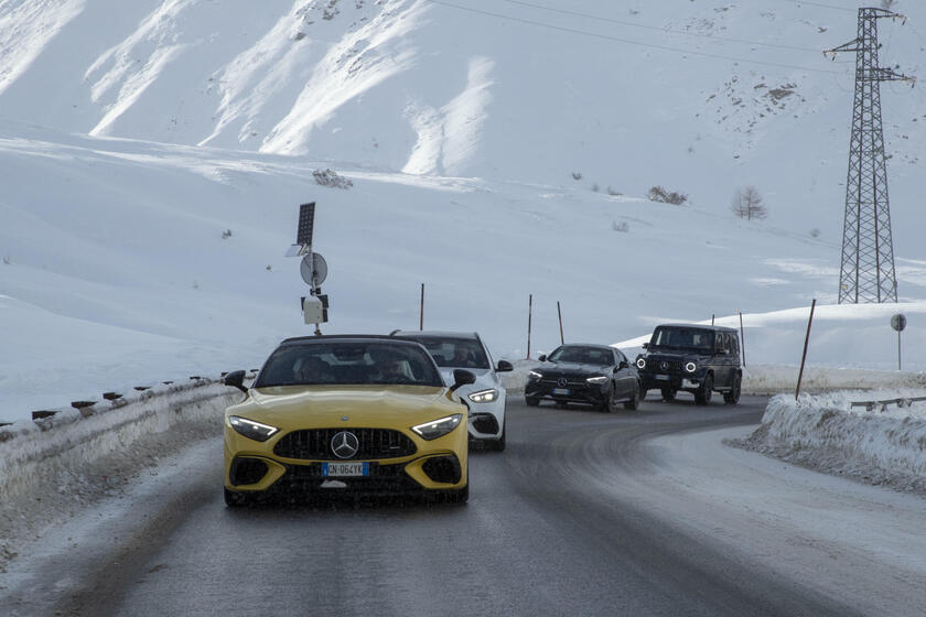 Mercedes-Benz alla prova del ghiaccio a Livigno © ANSA/Mercedes-Benz