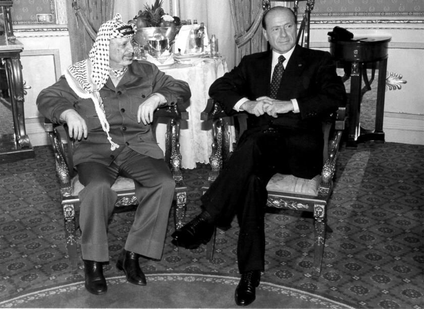 Berlusconi e Arafat - RIPRODUZIONE RISERVATA
