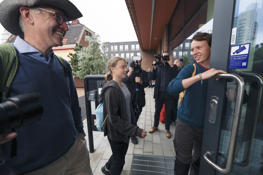 Swedish climate activist Greta Thunberg on trial in Malmo - RIPRODUZIONE RISERVATA