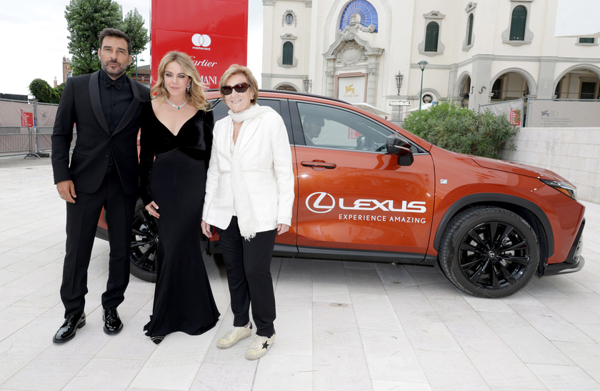 Edoardo Leo, Claudia Gerini e Liliana Cavani © ANSA/Lexus/Getty Images