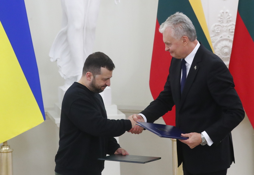 Ukraine 's President Zelensky makes surprise visit to Lithuania - RIPRODUZIONE RISERVATA