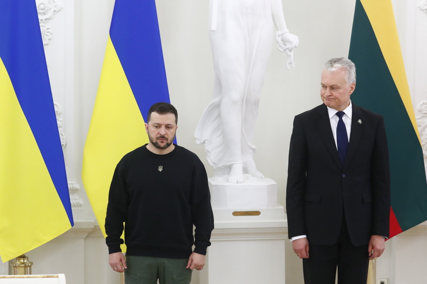 Ukraine 's President Zelensky makes surprise visit to Lithuania - RIPRODUZIONE RISERVATA