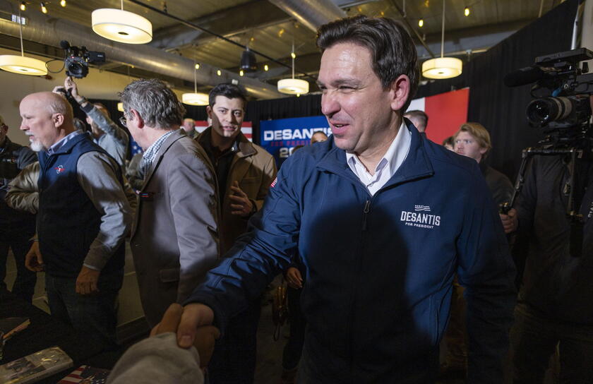 Gov. Ron DeSantis Campaigns in Iowa © ANSA/EPA