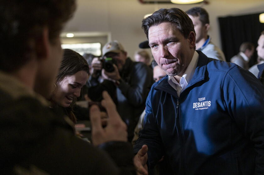 Gov. Ron DeSantis Campaigns in Iowa © ANSA/EPA