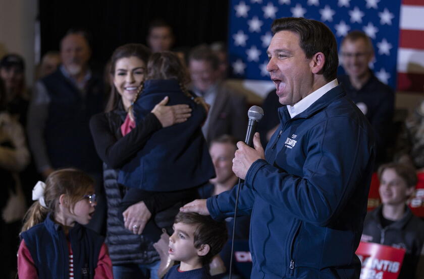 Gov. Ron DeSantis Campaigns in Iowa © ANSA/EPA