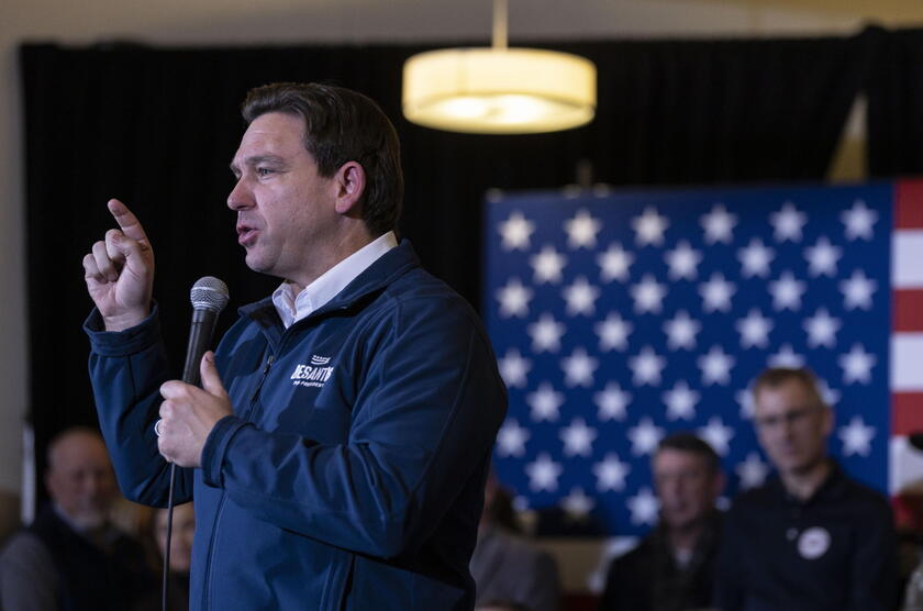 Gov. Ron DeSantis Campaigns in Iowa © ANSA/EPA