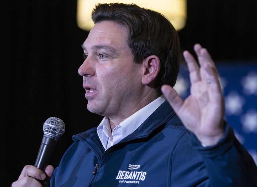 Gov. Ron DeSantis Campaigns in Iowa © ANSA/EPA