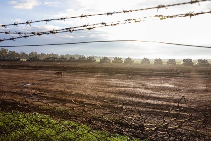 Israeli forces at the Israel-Gaza border - RIPRODUZIONE RISERVATA