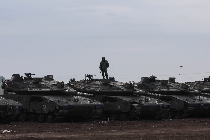 Israeli forces at the Israel-Gaza border - RIPRODUZIONE RISERVATA