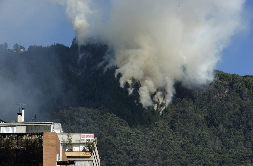 A fire in the eastern hills of Bogota - RIPRODUZIONE RISERVATA