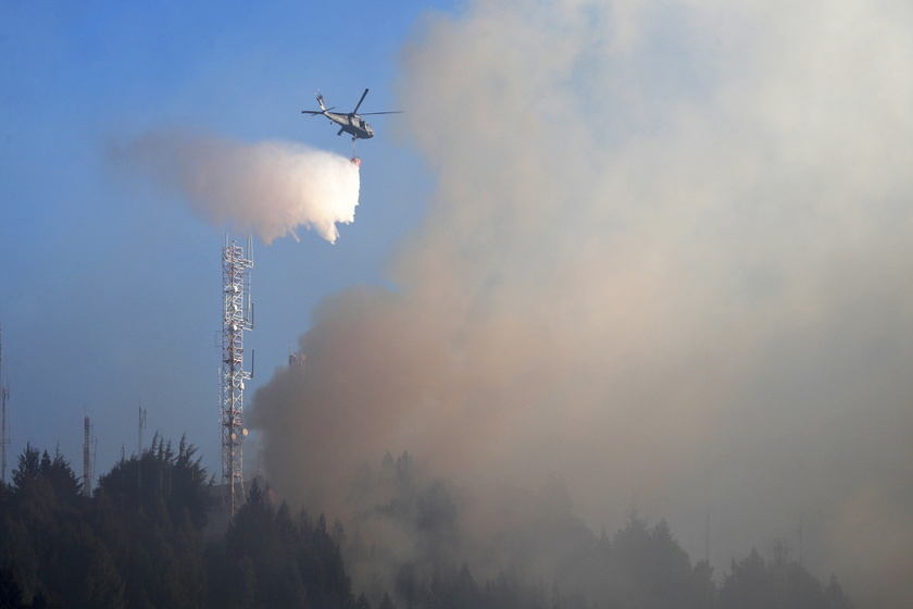 A fire in the eastern hills of Bogota - RIPRODUZIONE RISERVATA