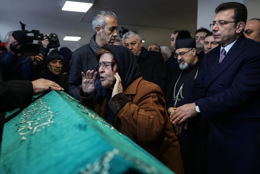 Funeral ceremony of Tuncer Cihan, who was killed in a church attack in Istanbul - RIPRODUZIONE RISERVATA