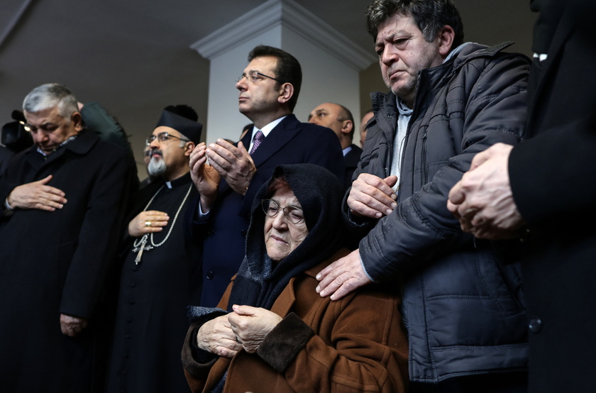 Funeral ceremony of Tuncer Cihan, who was killed in a church attack in Istanbul - RIPRODUZIONE RISERVATA