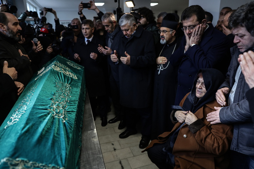 Funeral ceremony of Tuncer Cihan, who was killed in a church attack in Istanbul - RIPRODUZIONE RISERVATA