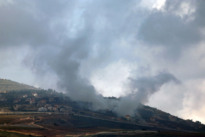 Israeli artillery unit in action at Israel-Lebanese border - RIPRODUZIONE RISERVATA