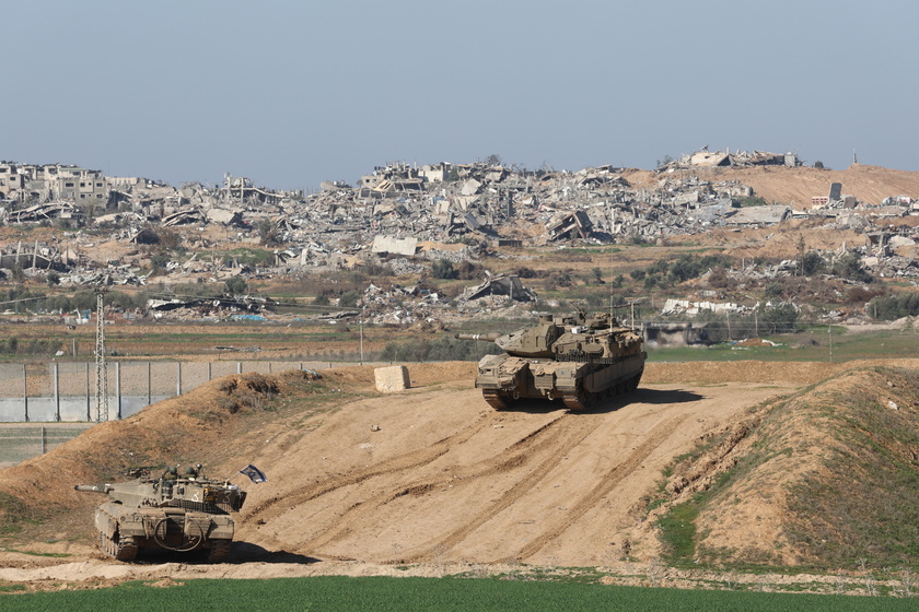 Israeli forces at the Israel-Gaza border - RIPRODUZIONE RISERVATA