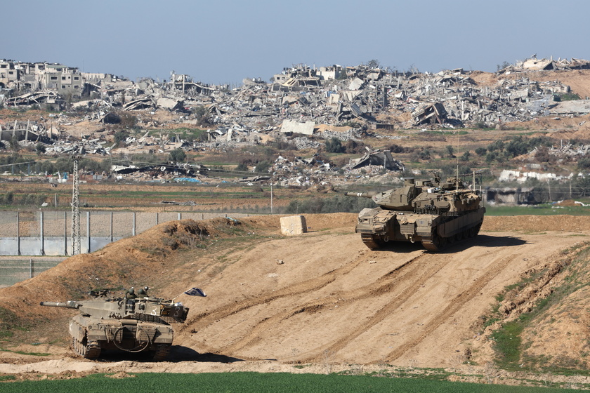 Israeli forces at the Israel-Gaza border - RIPRODUZIONE RISERVATA