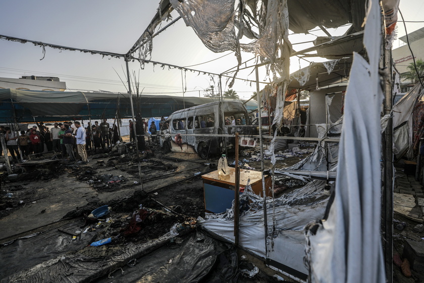 Damage after Israeli airstrike hits al-Aqsa Hospital in central Gaza 