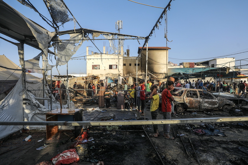 Damage after Israeli airstrike hits al-Aqsa Hospital in central Gaza 