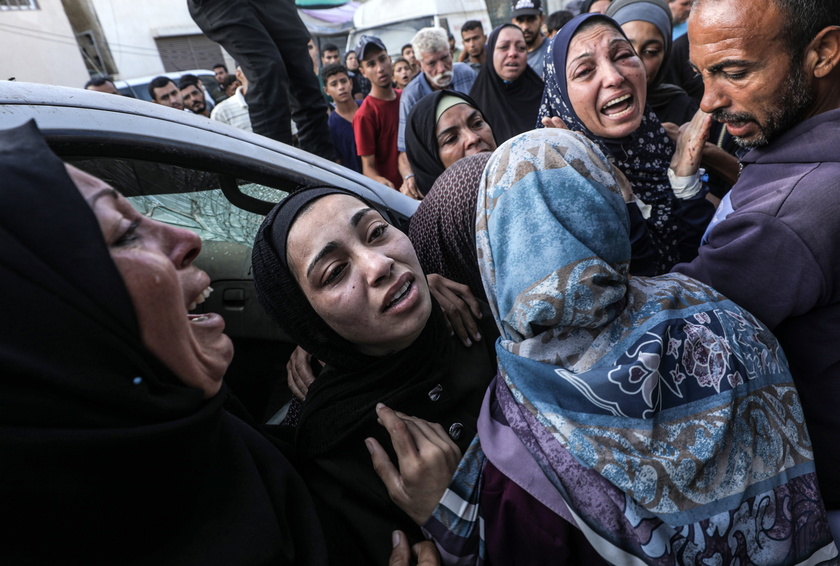 Funeral for Palestinians killed in Israeli attack on Nuseirat camp in central Gaza 