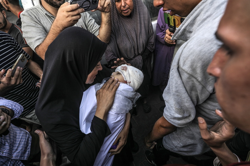 Funeral for Palestinians killed in Israeli attack on Nuseirat camp in central Gaza 