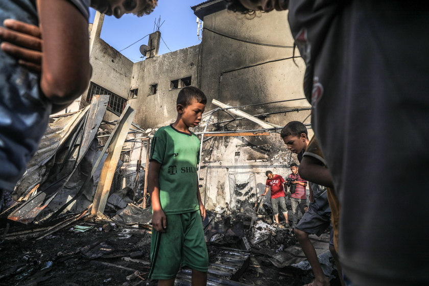 Damage after Israeli airstrike hits al-Aqsa Hospital in central Gaza 