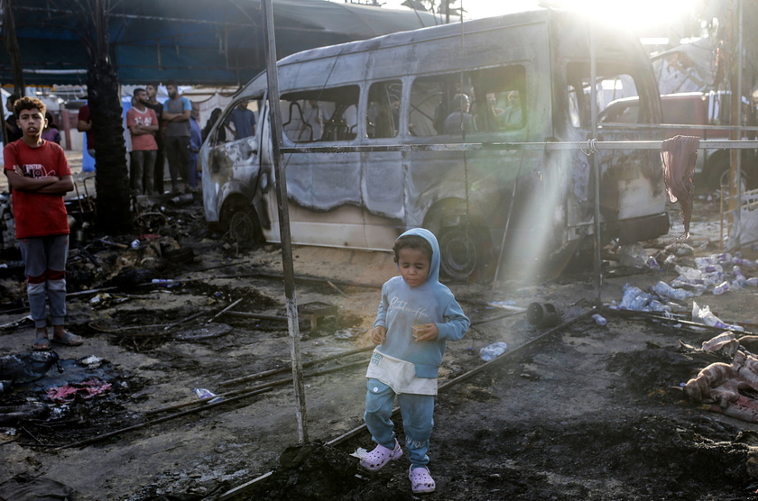 Damage after Israeli airstrike hits al-Aqsa Hospital in central Gaza 