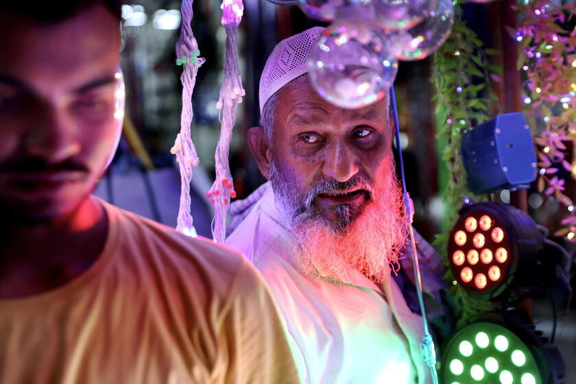 Preparations for Diwali, the festival of lights, in Kolkata