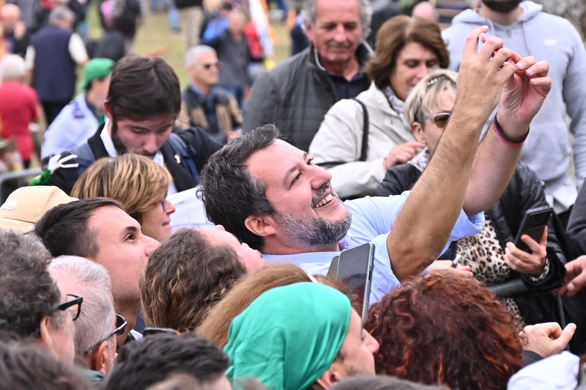 Italian right-wing Lega party holds traditional rally in Pontida