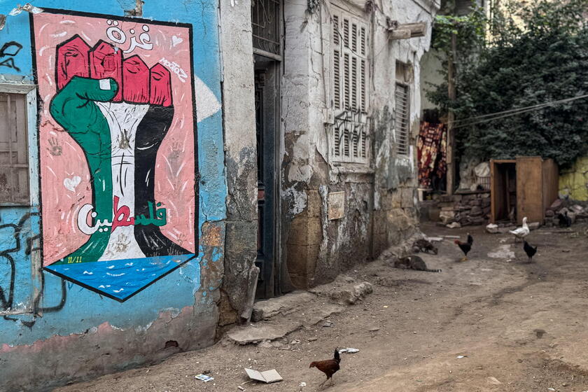 Cairo street art in solidarity with Palestinian people as October 7th anniversary approaches