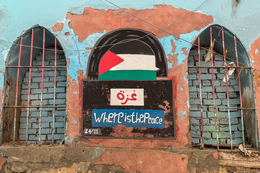 Cairo street art in solidarity with Palestinian people as October 7th anniversary approaches