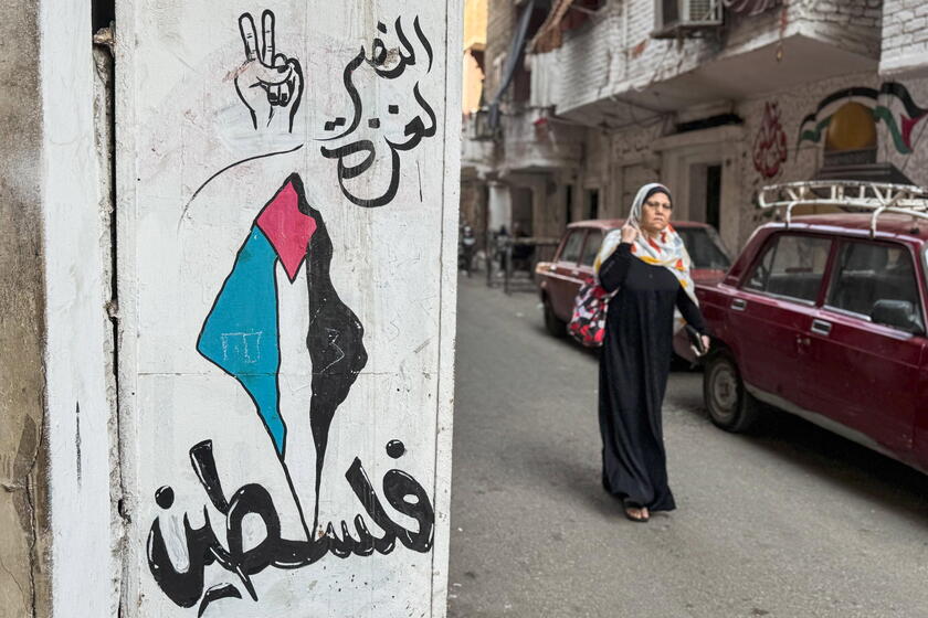 Cairo street art in solidarity with Palestinian people as October 7th anniversary approaches