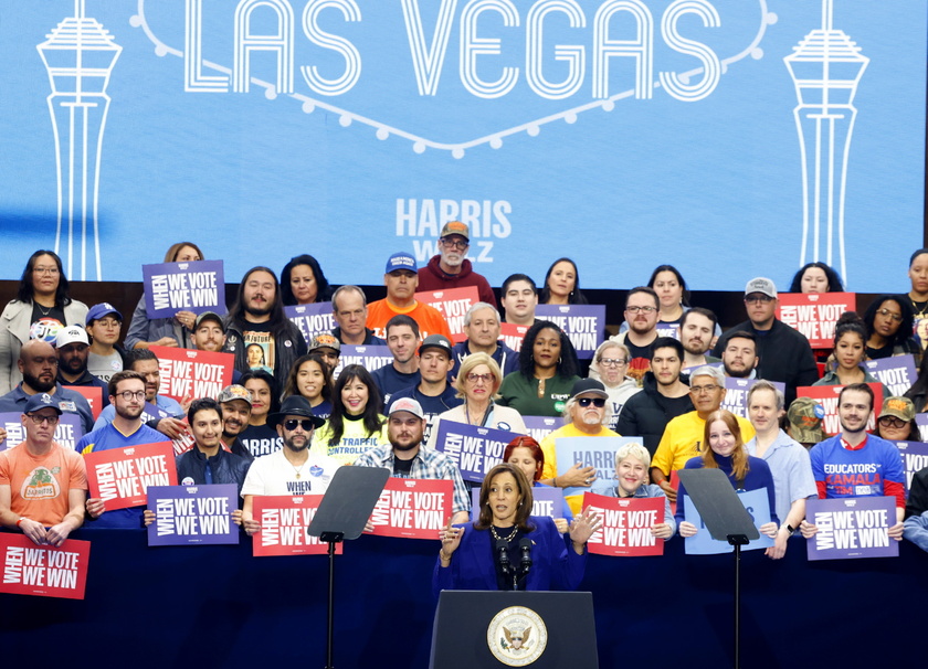 US Vice President Kamala Harris attends campaign event at Craig Ranch Regional Park 