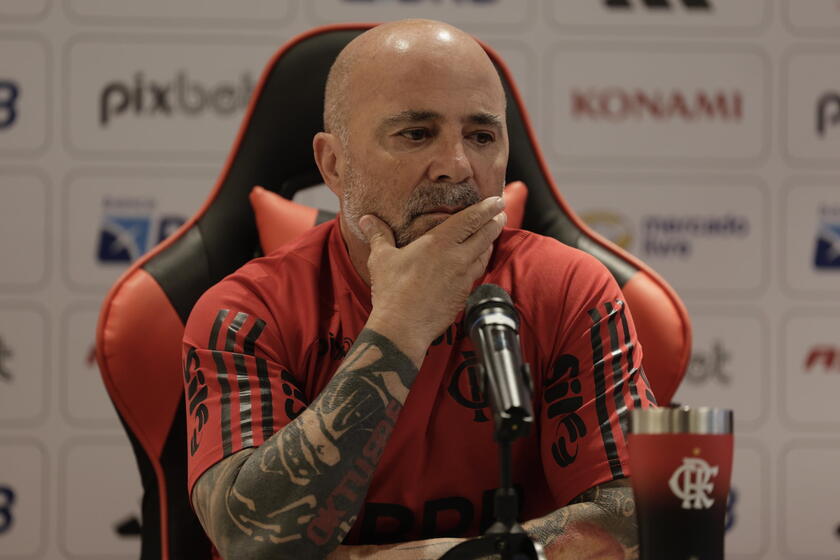 Jorge Sampaoli is presented as the new head coach of Brazil's Flamengo