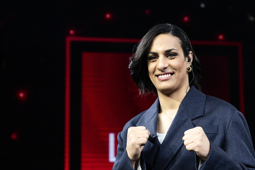 Algerian Olympic boxing champion Imane Khelif attends Italian TV show in Rome