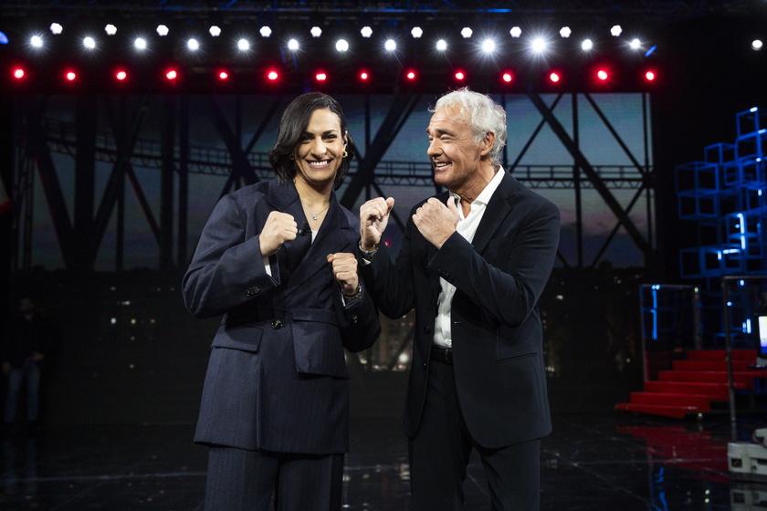 Algerian Olympic boxing champion Imane Khelif attends Italian TV show in Rome