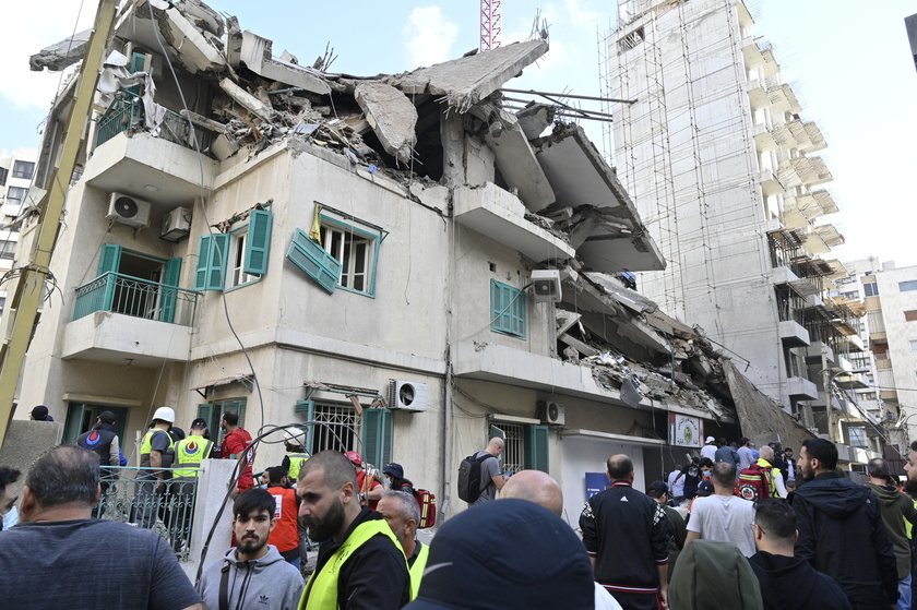 Israeli airstrike targets Baath party headquarters in Ras Al Naba'a near central Beirut 