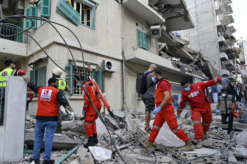 Israeli airstrike targets Baath party headquarters in Ras Al Naba'a near central Beirut 