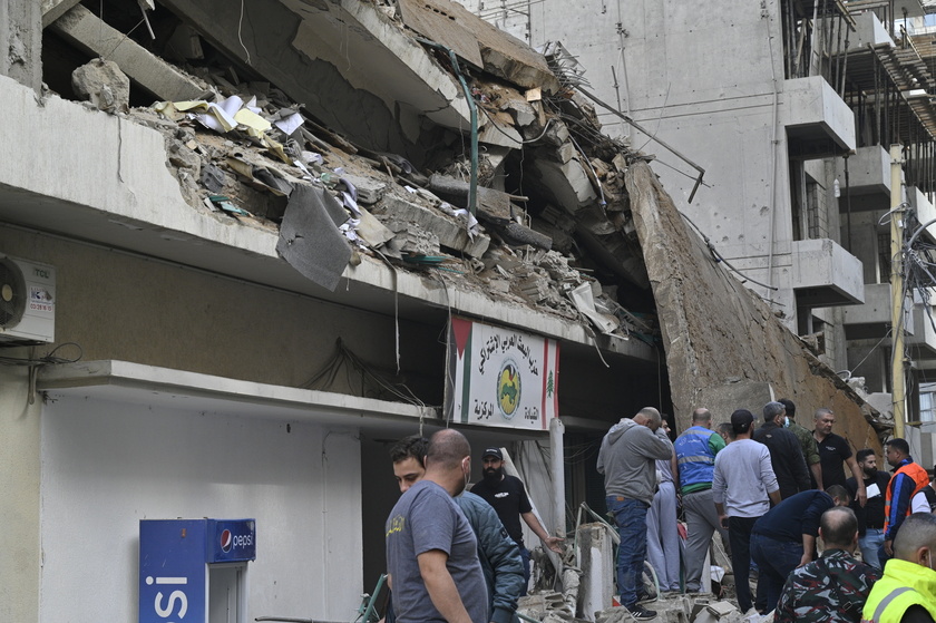 Israeli airstrike targets Baath party headquarters in Ras Al Naba'a near central Beirut 