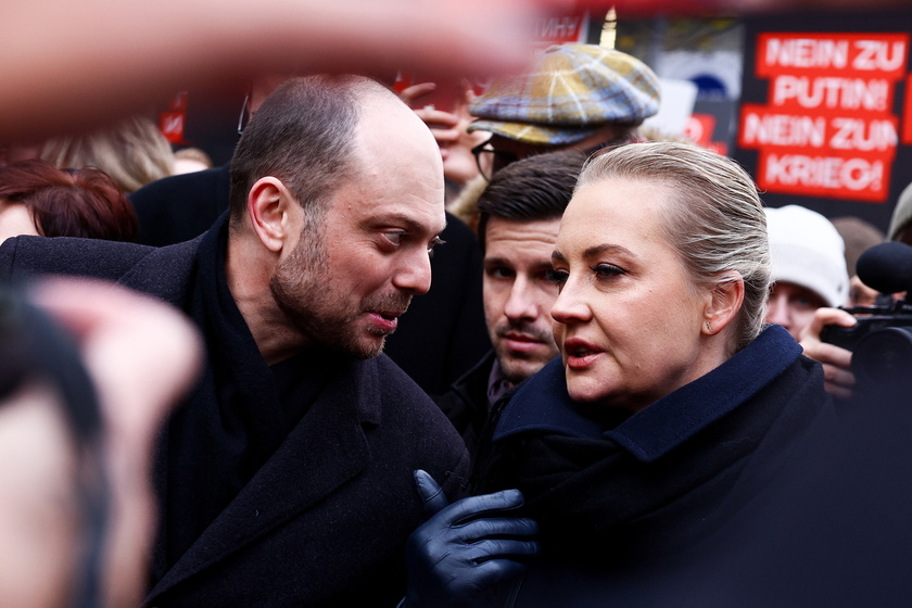 Anti-war demonstration in Berlin led by prominent Russian opposition figures